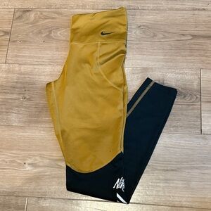 Nike Leggings - Mustard and Black